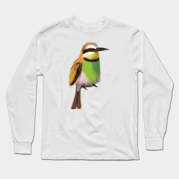 Cute Bee-Eater Drawing Long Sleeve T-Shirt by Play Zoo